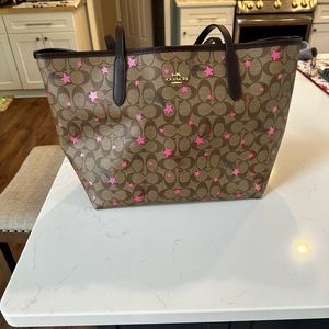 Coach City Tote in Disco Star Signature Canvas